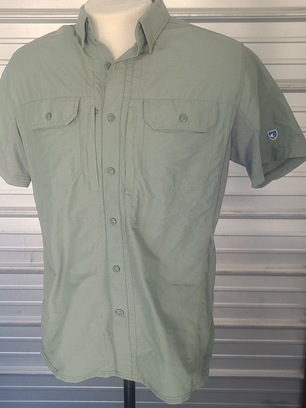 Kuhl Men's Short-Sleeve Button-Down Shirt in Sage